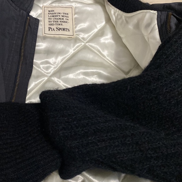 VINTAGE WOOL AND SATIN BOMBER THICK AND WARM - Picture 3 of 9